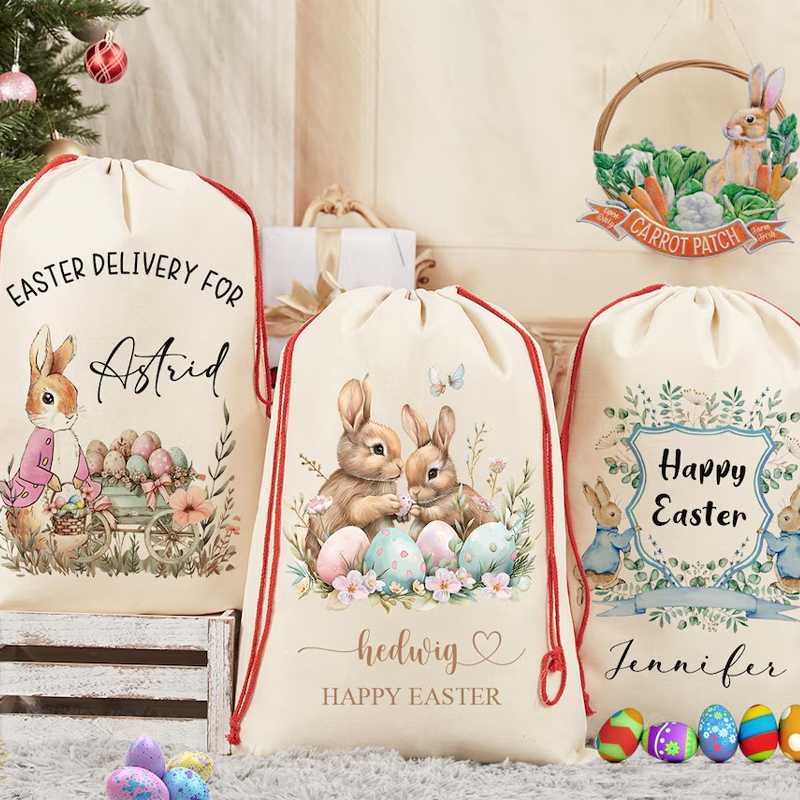 Party Games Name - Personalized Name Happy Easter Bunny Rabbit