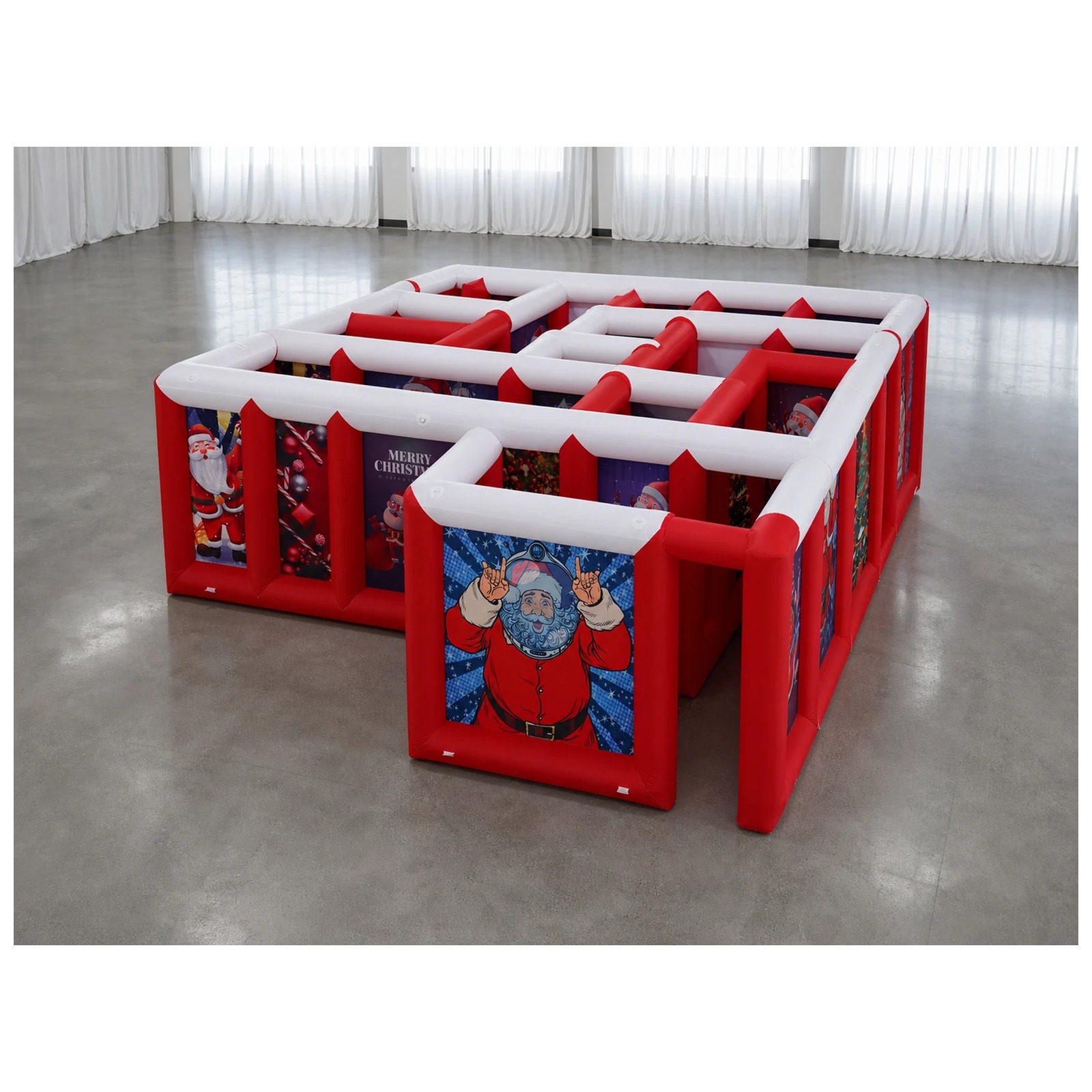 Party Games Kids And Adults - Large Red White Flat Roof Inflatable
