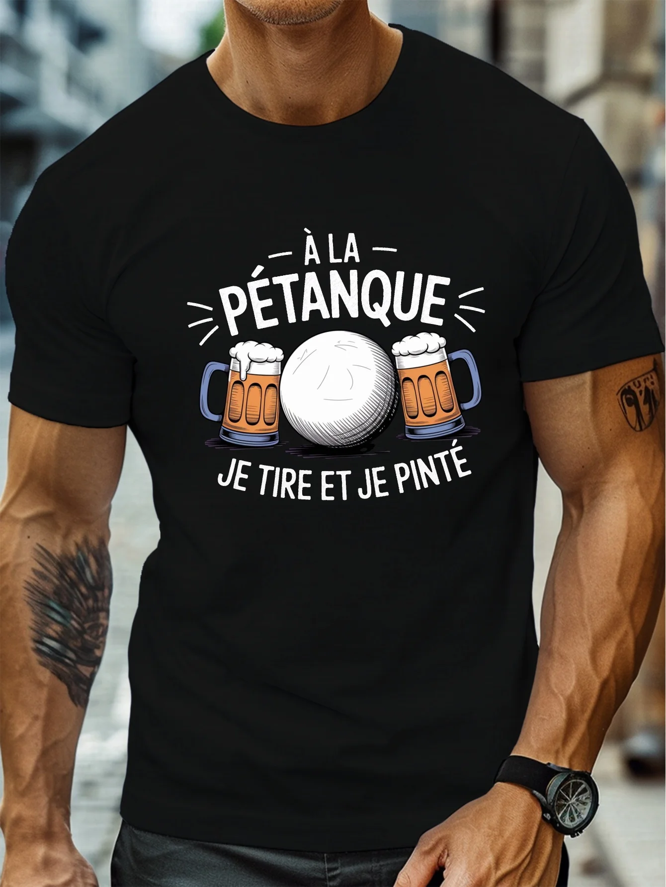 Fashion Men's Pétanque Beer Fu - Party Games Quotes review and price