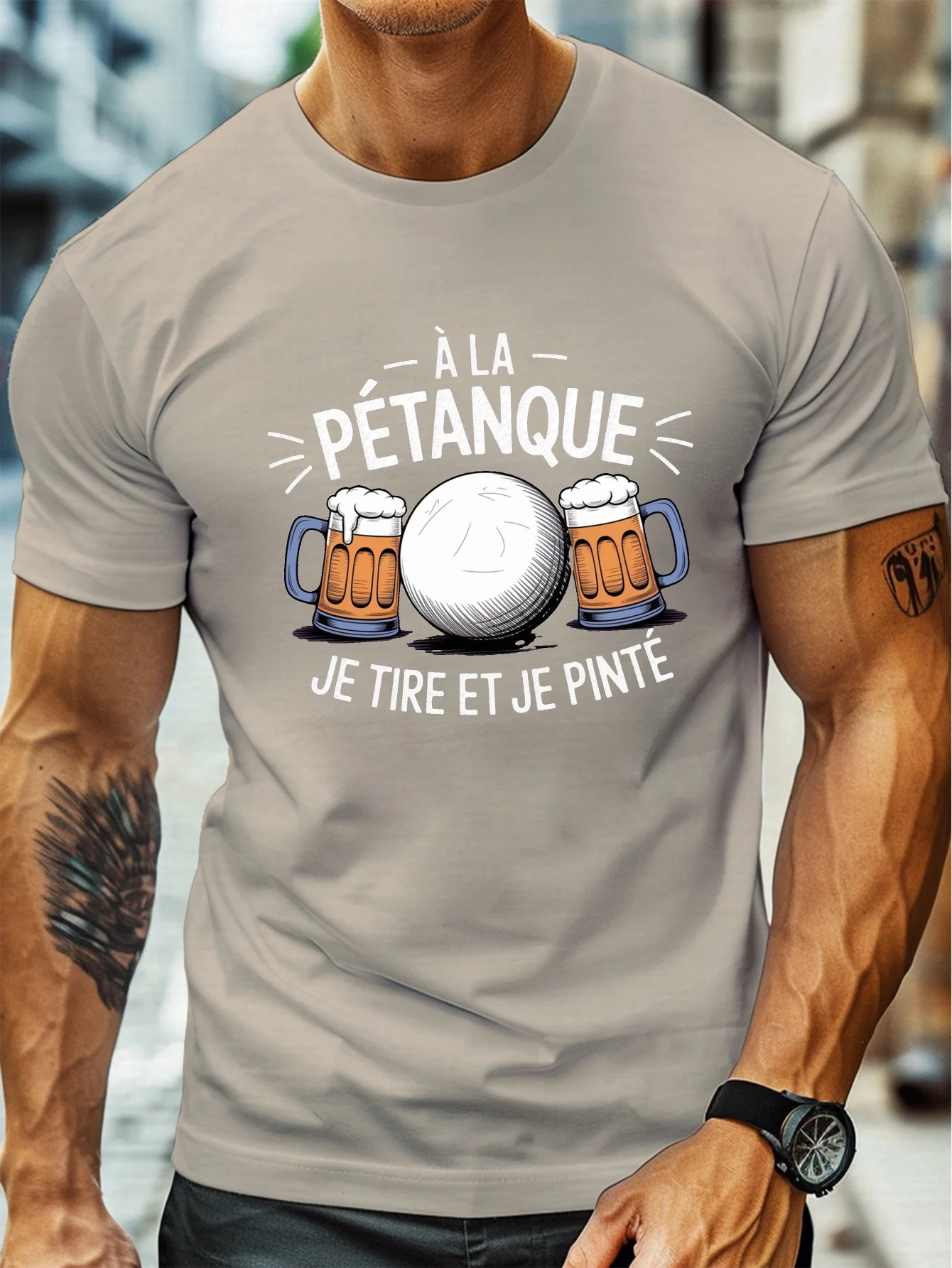 Fashion Men's Pétanque Beer Fu - Party Games Quotes review and price