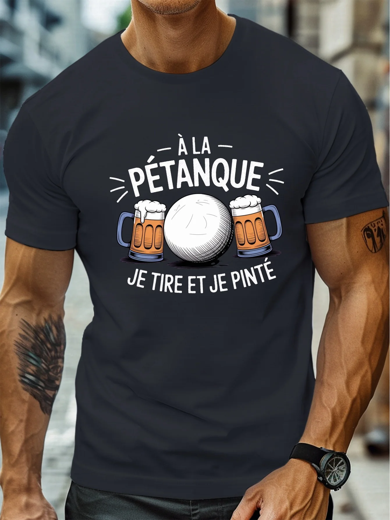 Fashion Men's Pétanque Beer Fu - Party Games Quotes review and price