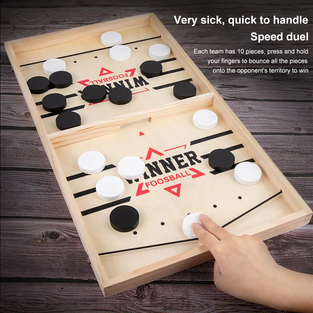 Sling Puck Board Games Wooden  - Party Games For 7 People review and price