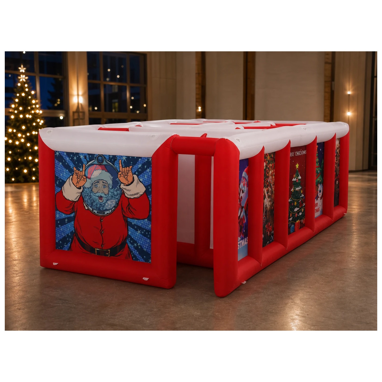 Large Red White Flat Roof Infl - Party Games Kids And Adults review and price